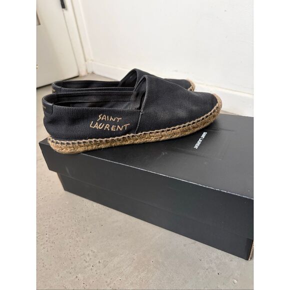 Yves Saint Laurent Canvas Logo Espadrilles - Picture 3 of 8